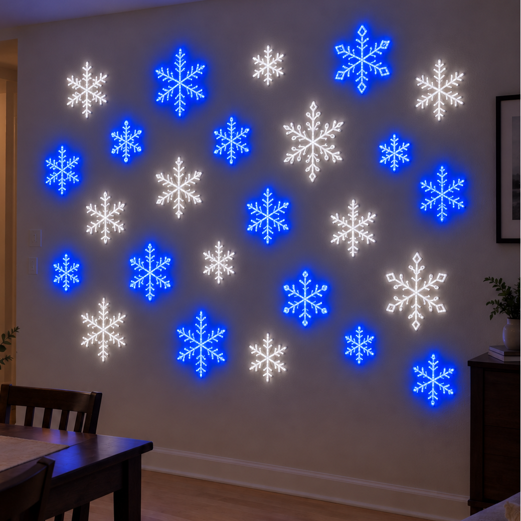 LightFlake snowflake wall display